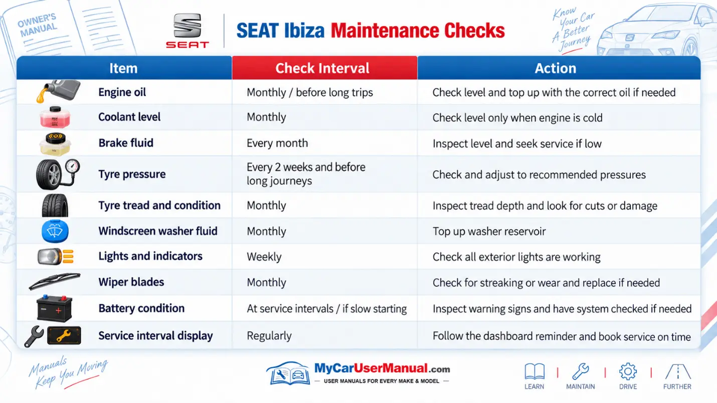 Seat Ibiza User Manual PDF