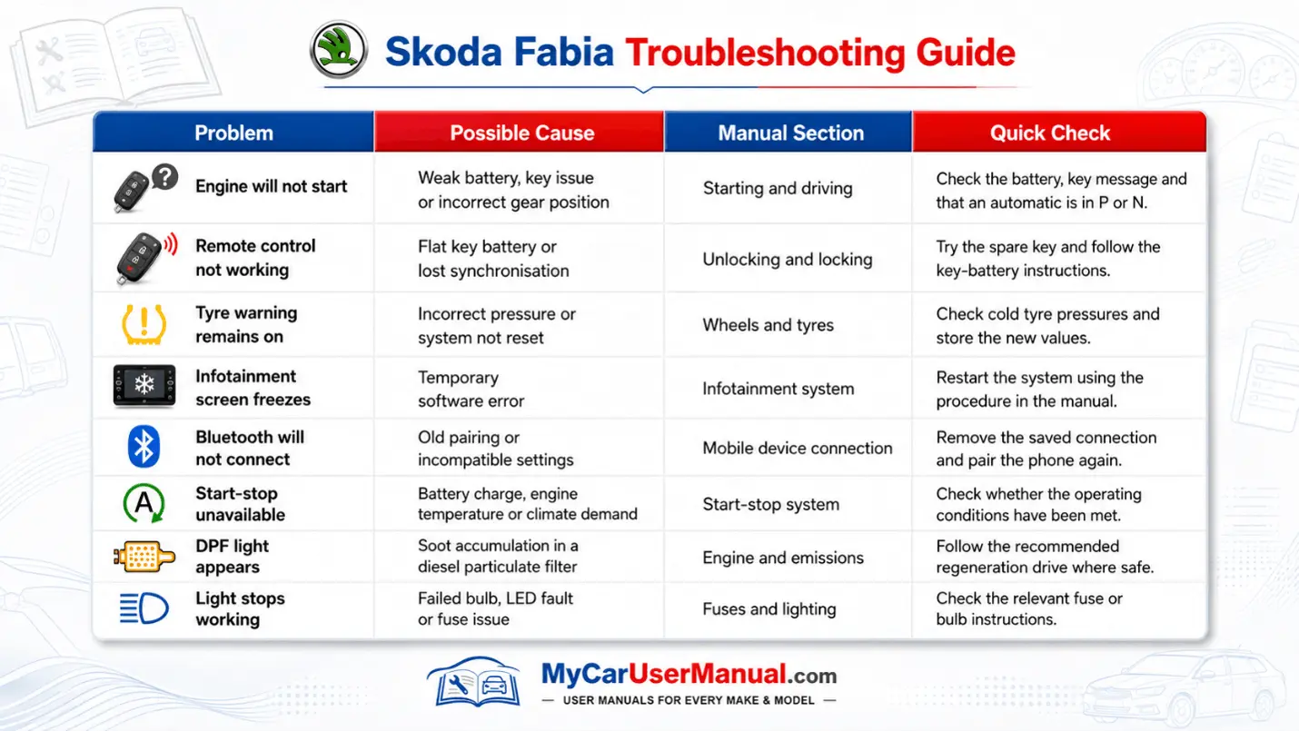 Skoda Fabia Handbook & Service Guide