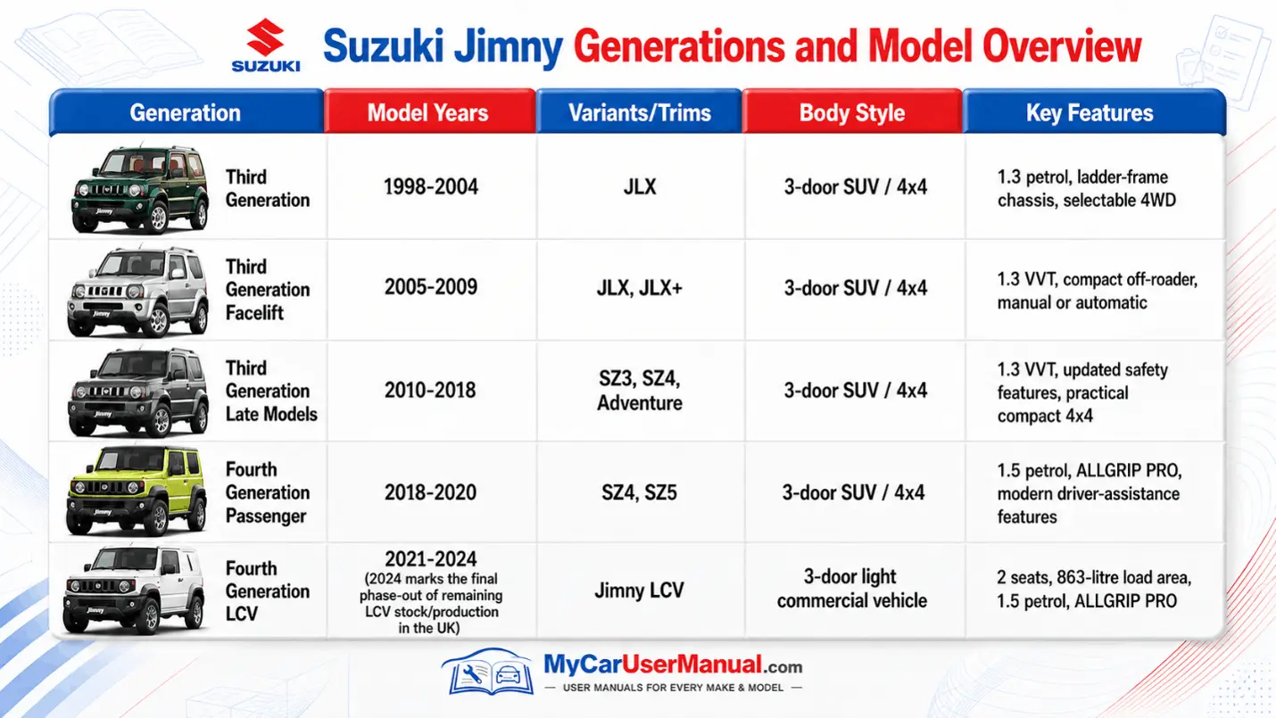 Suzuki Jimny Owner Manual PDF