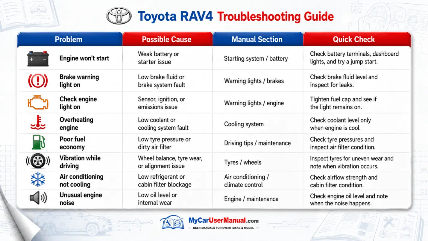 Toyota Rav4 Handbook & Service Guide