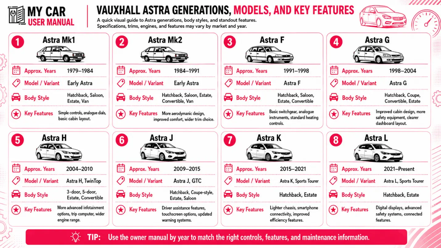 Vauxhall Astra Owner Manual PDF