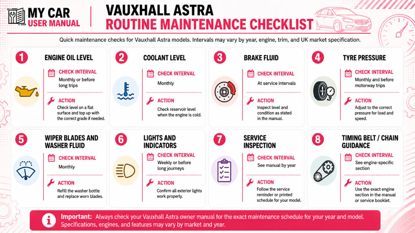 Vauxhall Astra User Manual PDF