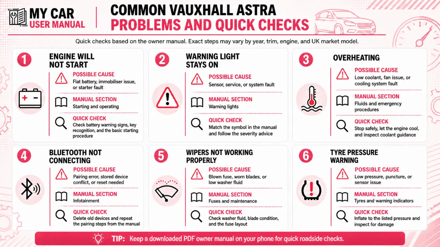 Vauxhall Astra Handbook & Service Guide