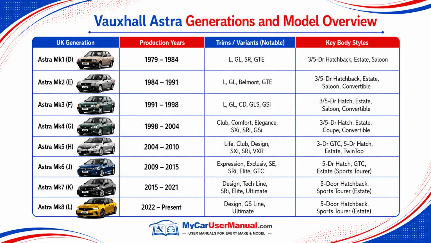Vauxhall Astra Owner Manual PDF