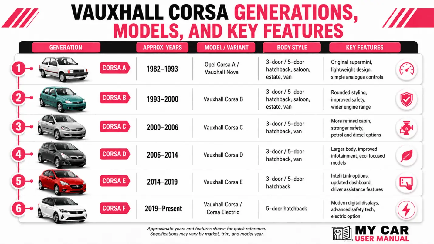 Vauxhall Corsa Owner Manual PDF
