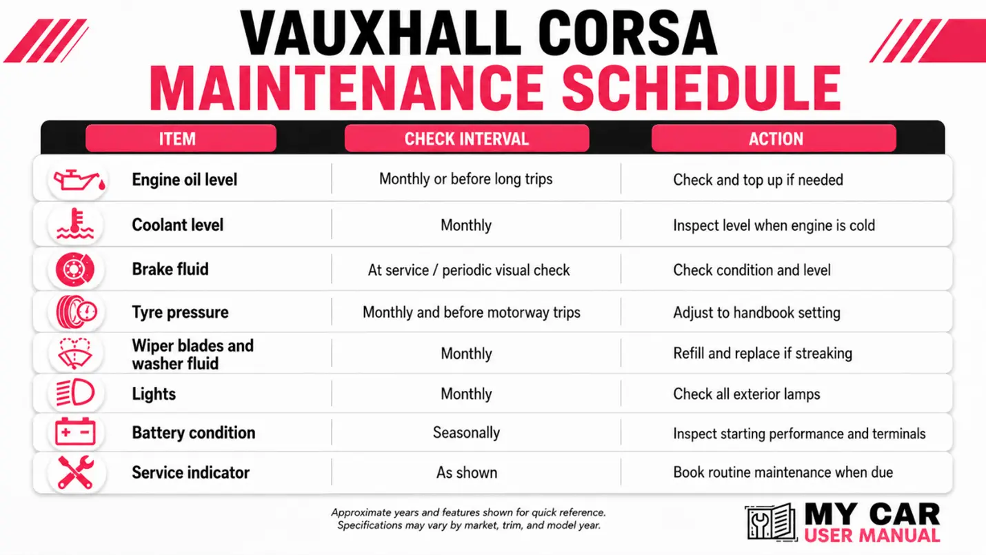 Vauxhall Corsa User Manual PDF
