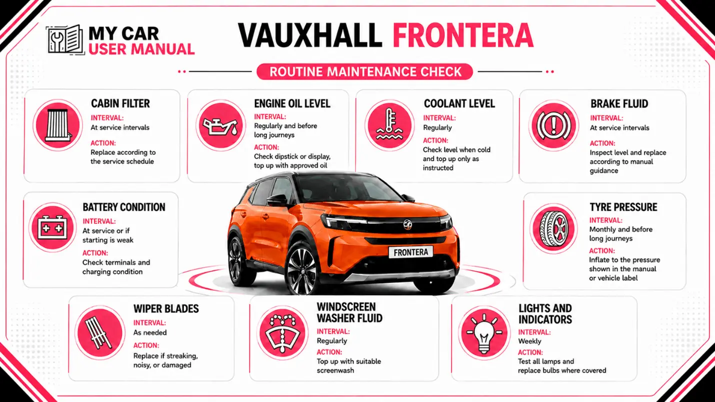 Vauxhall Frontera User Manual PDF