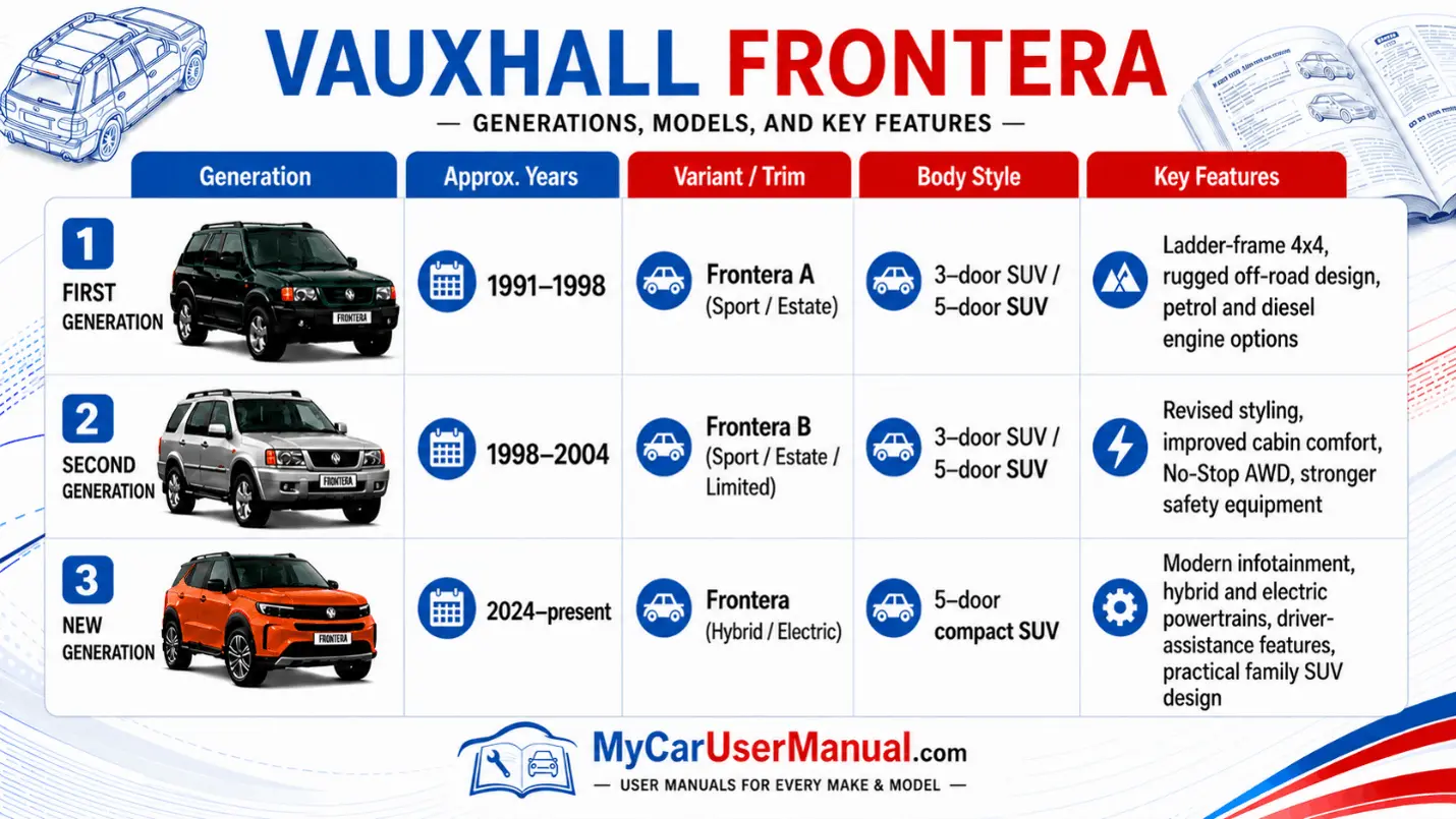 Vauxhall Frontera Owner Manual PDF