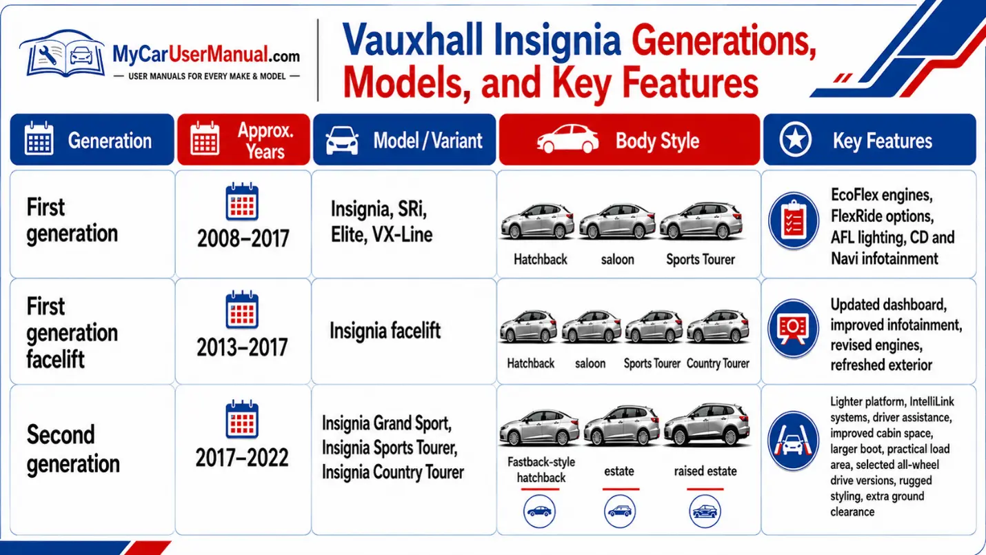 Vauxhall Insignia Owner Manual PDF
