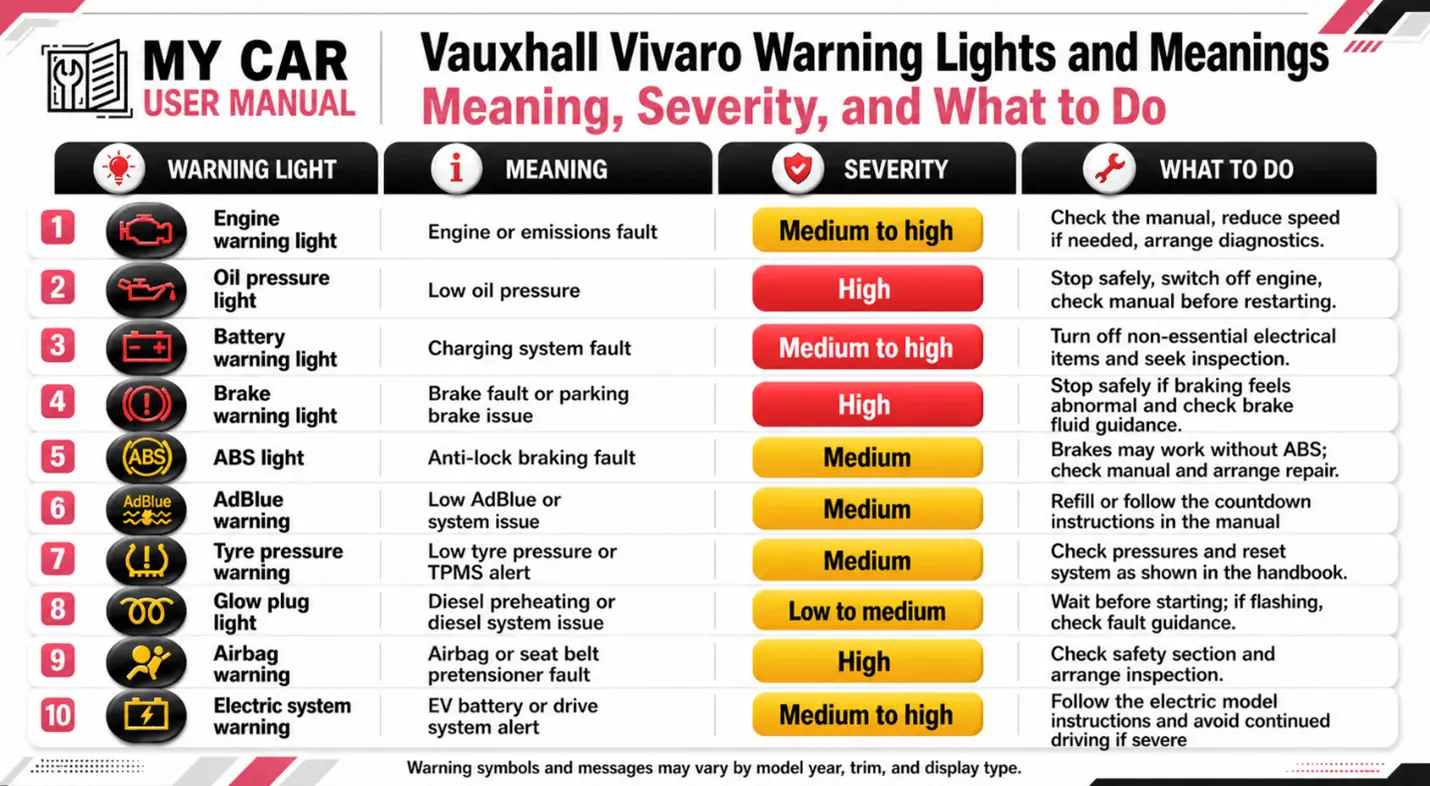 Vauxhall Vivaro User Manual PDF