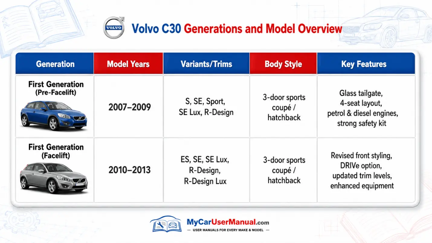 Volvo C30 Owner Manual PDF
