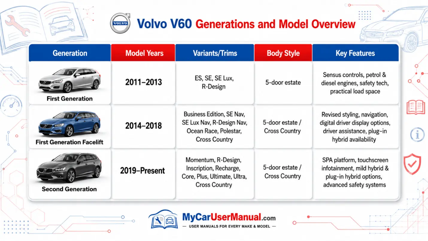 Volvo V60 Owner Manual PDF