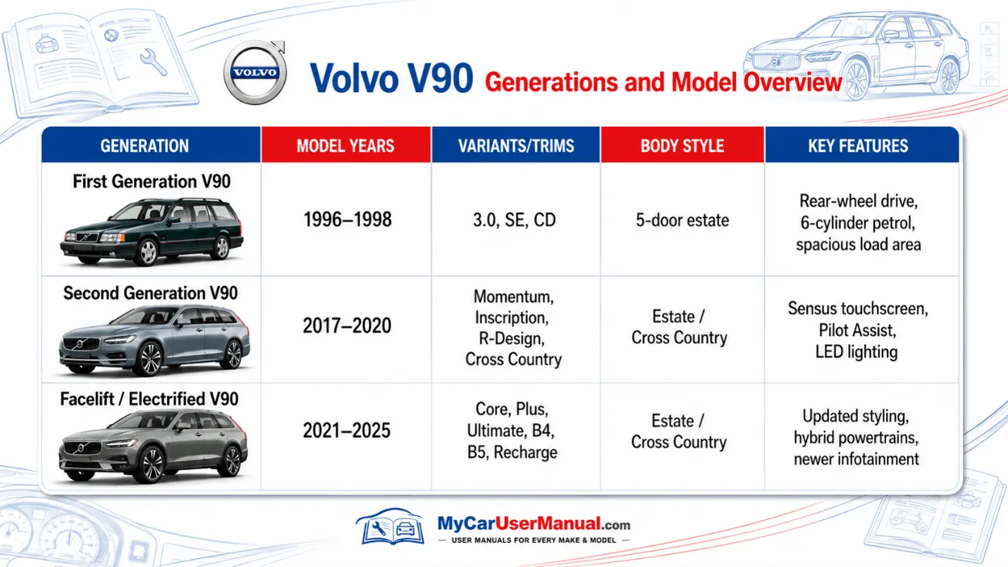Volvo V90 Owner Manual PDF